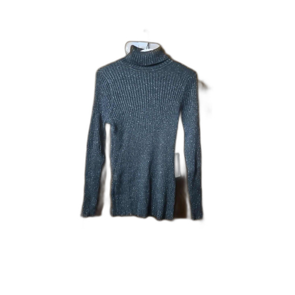 Tops - NWT Chicos black w/ silver turtleneck